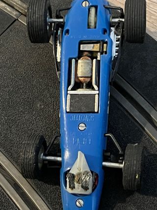 Coche Scalextric Azul Antiguo