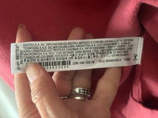 Vestido Zara Rojo Manga Abullonada