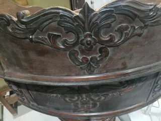 Ménsulas caoba pareja rinconera repisa antigua