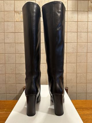 Stivali in pelle neri alti