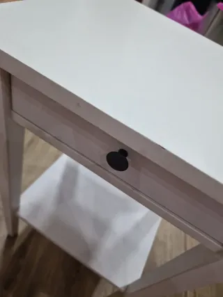 Mesita de noche Ikea vintage blanca