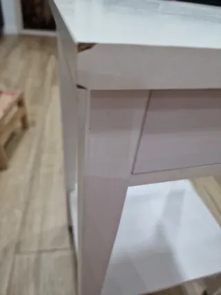 Mesita de noche Ikea vintage blanca