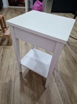 Mesita de noche Ikea vintage blanca
