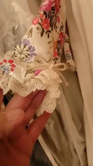 Traje Fallera 3 años Manteletas Plata