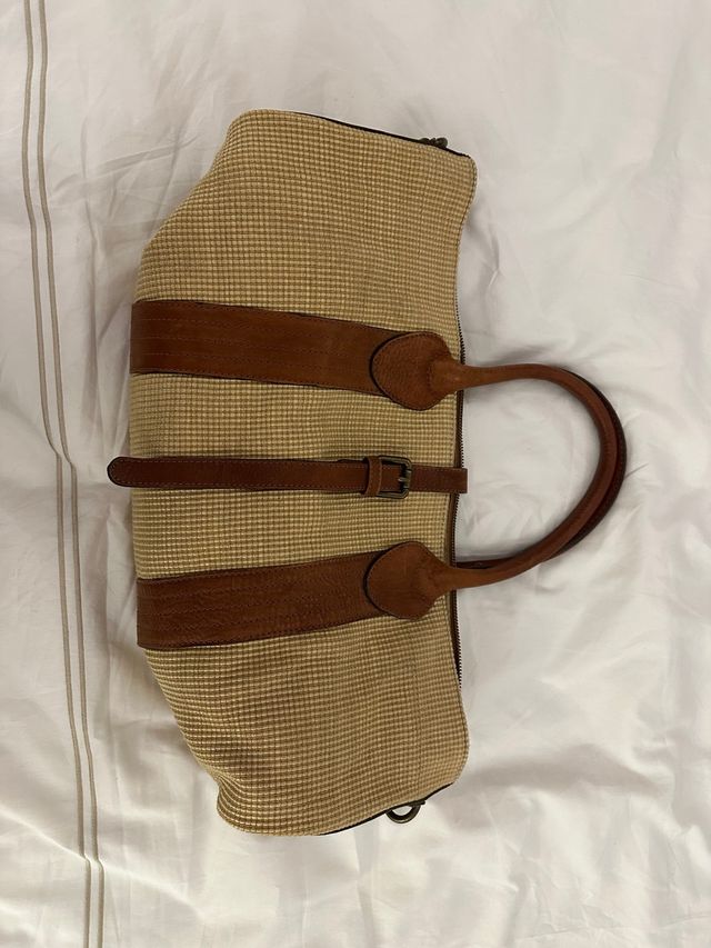 Bolso Massimo Dutti Beige y Marrón