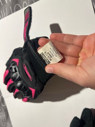 Guantes Moto Mujer Talla S Negro y Rosa