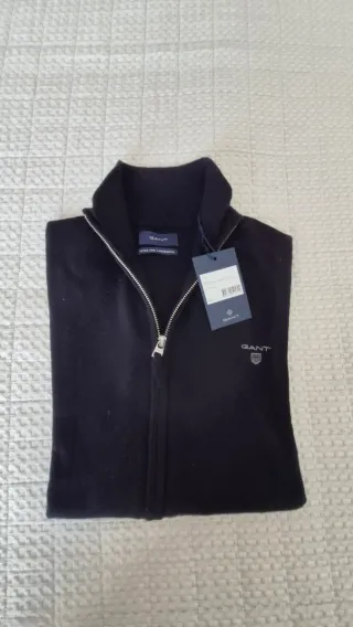 Cardigan Gant Negro Hombre