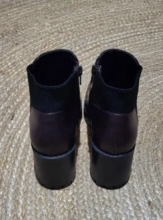 Botín Zara Burdeos Tacón Track