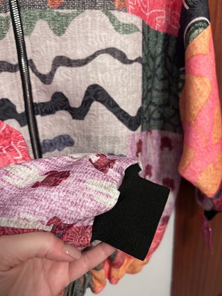 Bomber oversize patchwork mujer