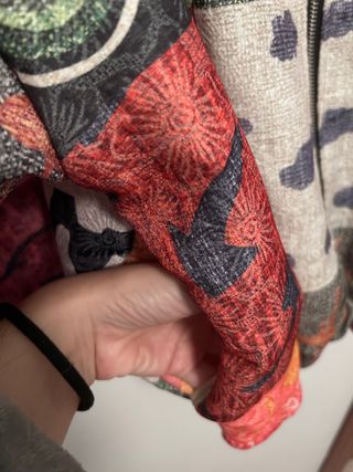 Bomber oversize patchwork mujer