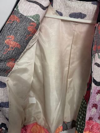 Bomber oversize patchwork mujer