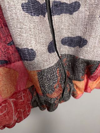 Bomber oversize patchwork mujer