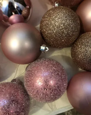 Set palline natalizie rosa