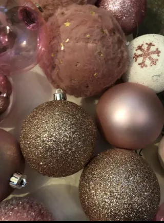 Set palline natalizie rosa