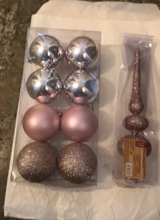 Set palline natalizie rosa