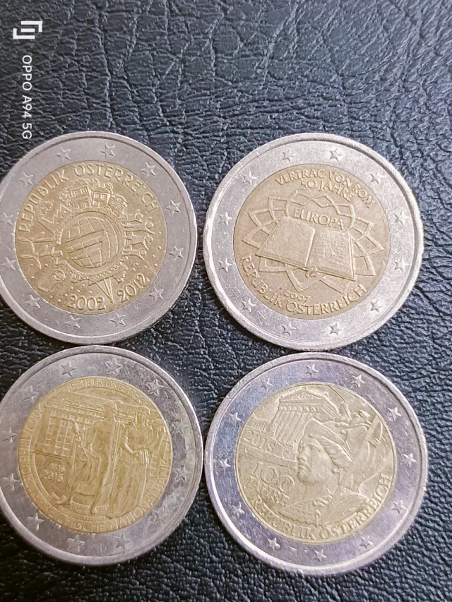4 Monedas de Euro Austria