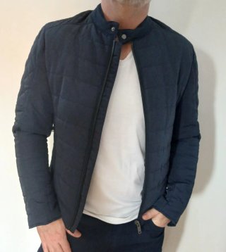 Chaqueta acolchada azul hombre
