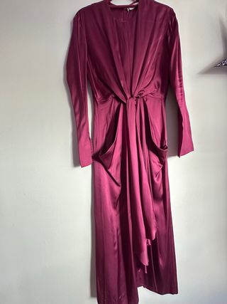 Vestido Zara Morado Largo