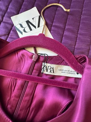 Vestido Zara Morado Largo