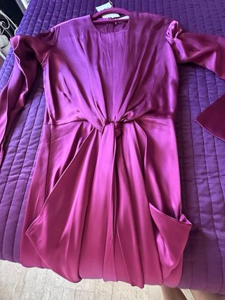 Vestido Zara Morado Largo