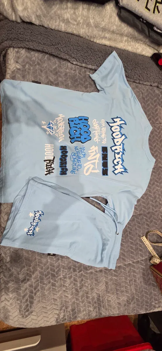 Conjunto Hoodrich Camiseta y Pantalón Corto Azul