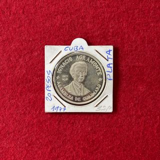 20 Pesos Plata Cuba - Ignacio Agramonte - 1977
