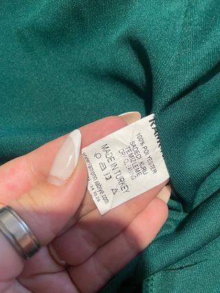 Vestido largo verde brillante