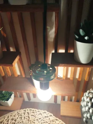 Portalámparas dorado metal y cristal