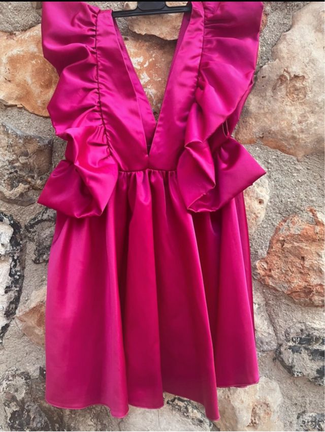 Vestido fiesta/boda invitada volantes