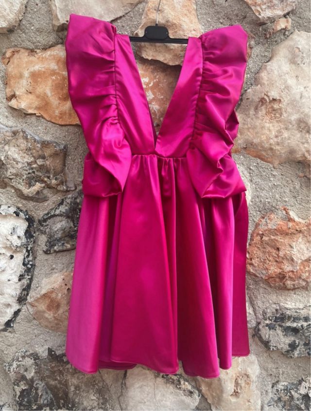 Vestido fiesta/boda invitada volantes