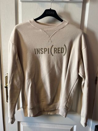 Sudadera Beige con Mensaje