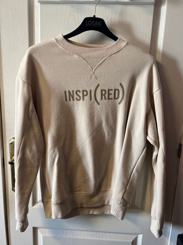 Sudadera Beige con Mensaje