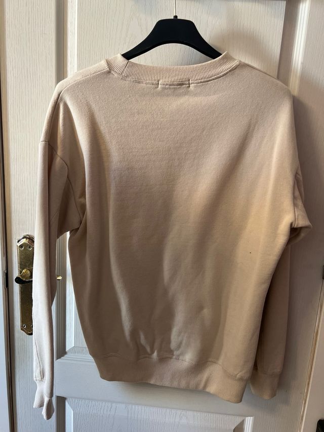 Sudadera Beige con Mensaje