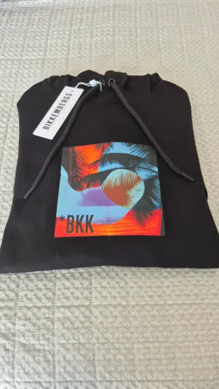 Sudadera Bikkembergs Negra Estampado Tropical