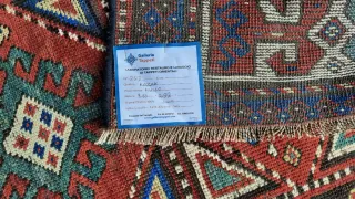 Tappeto  kazak antico Runner Lana Rosso Blu