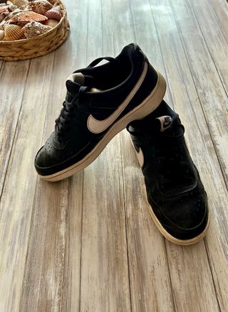 Zapatillas Nike Mujer Talla 38.5 Negras Blancas