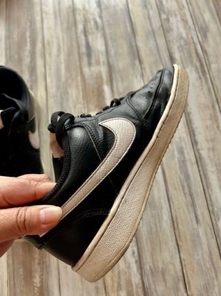 Zapatillas Nike Mujer Talla 38.5 Negras Blancas