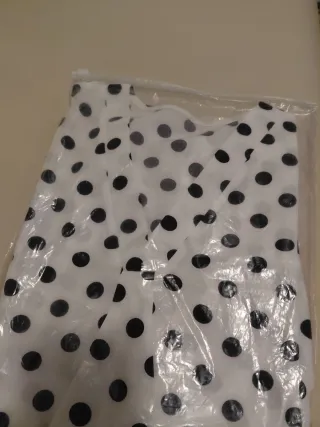 Top a pois bianco e nero