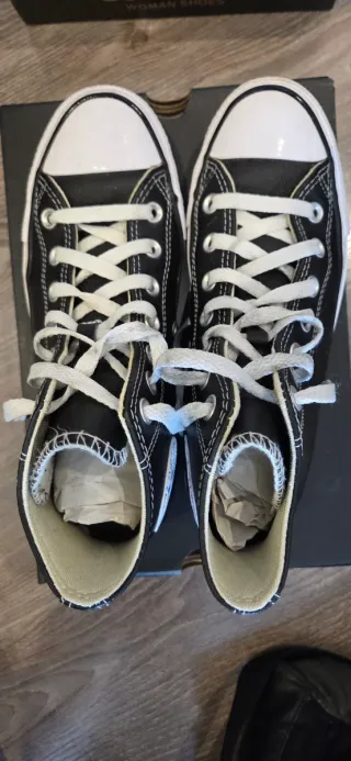 Converse Piel Negras Talla 39
