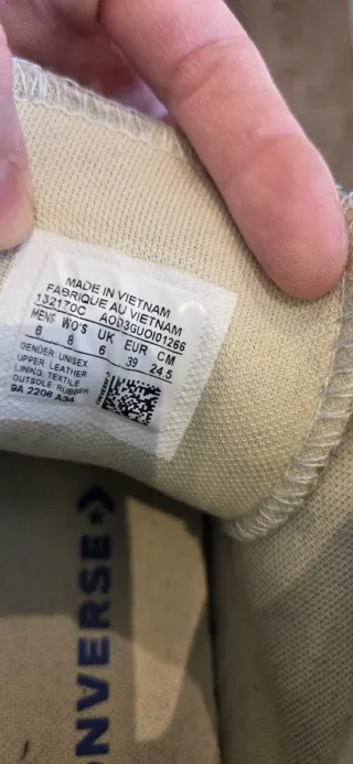 Converse Piel Negras Talla 39