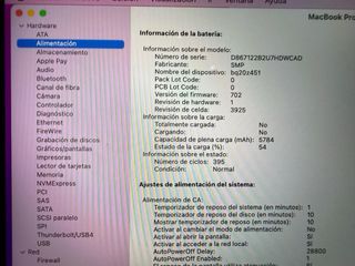 MacBook Pro I7 15” 2016 A1707 Plata