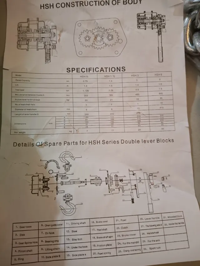 Polipasto Manual VEVOR 3000kg