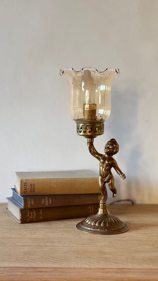 Lamparita vintage de bronce