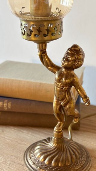 Lamparita vintage de bronce