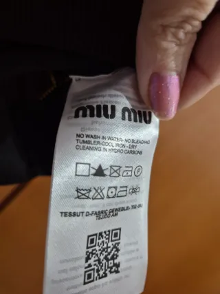 Jersey Miu Miu Negro con Pedrería