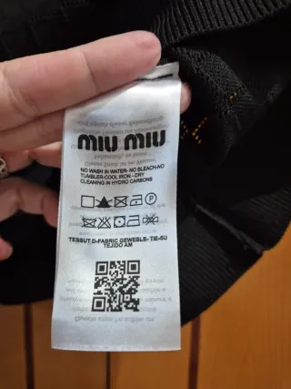 Jersey Miu Miu Negro con Pedrería