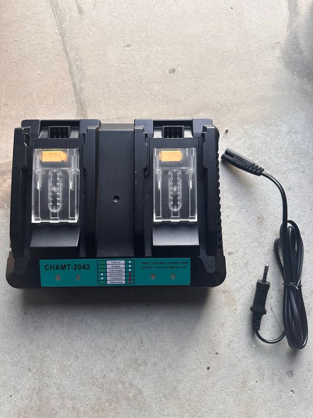 Cargador Doble Batería Compatible Makita