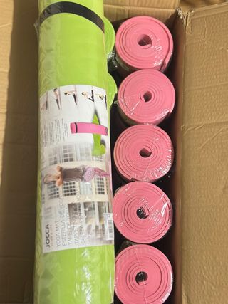 Esterilla Yoga JOCCA Verde y Rosa. yoga mat