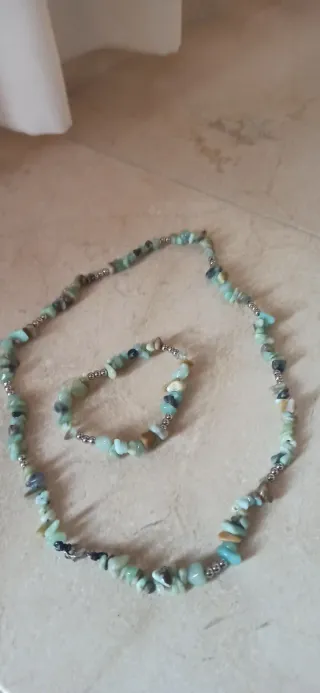 Conjunto Amazonita Collar y Pulsera