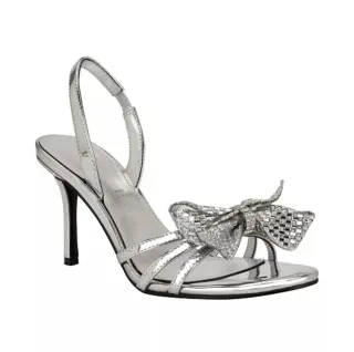 Sandalias Guess Plataforma Tacón Lazo Brillante